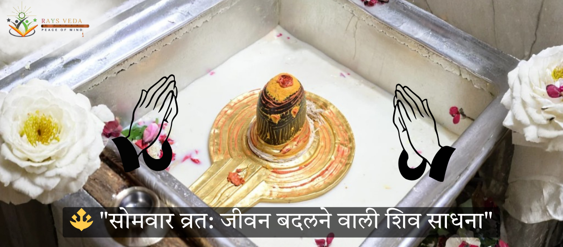 सोमवार व्रत के लाभ दर्शाती एक भक्त की छवि, जो भगवान शिव को जल अर्पित कर रहा है